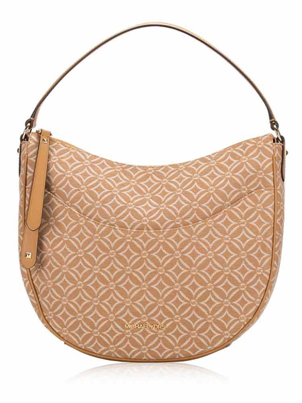 MICHAEL KORS NWOT DOVER LG HALF-MOON HOBO SHOULDER BAG MK GINGERY BROWN